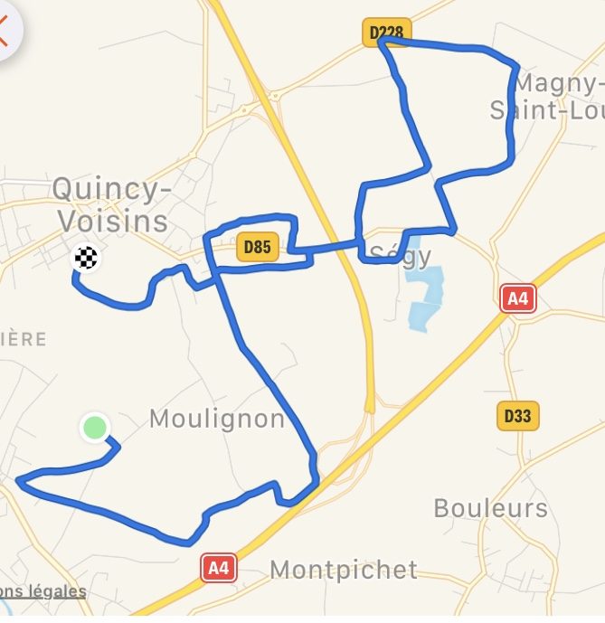 Trace partielle du parcours de VTT, des p’tites cotes bien sympa...