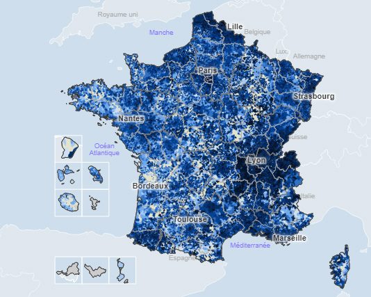 En vert apparaissent les zones où les courses sont autorisées en 2026