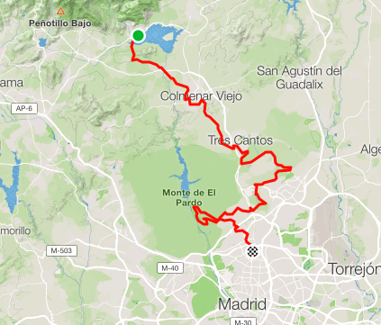 Tracé EcoTrail Madrid 80 km