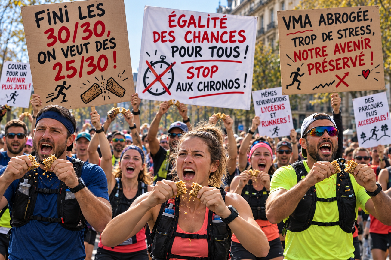 La grève des lycéens fait des émules, des runners se mettent en grève à Bussy-Saint-Georges La grève des lycéens fait des émules, des runners se mettent en grève à Bussy-Saint-Georges
