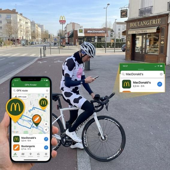 Ultra en Vélo / Tocardo's GPX Waypoint Finder : dénicher les MacDo & boulangeries sur ton GPX